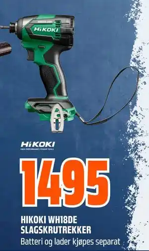 Obs Bygg HIKOKI WH18DE SLAG, NOK 1495 tilbud