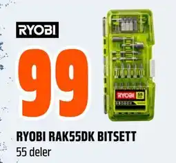 Obs Bygg RYOBI RAK55DK BITSETT, NOK 99 tilbud