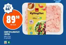 Coop Obs COOP KYLLINGFILET I BITER, NOK 89.9 tilbud