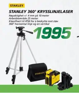 Coop Byggmix STANLEY 360° KRYSSLINJELASER, NOK 1995 tilbud