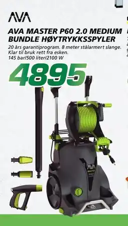 Coop Byggmix AVA MASTER P60 2.0 MEDIUM BUNDLE HØYTRYKKSSPYLER, NOK 4895 tilbud