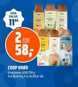 Coop Obs COOP BRØD, NOK 58 tilbud