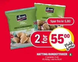Coop Extra HATTING RUNDSTYKKER, NOK 55 tilbud