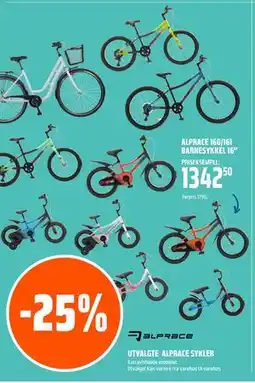 Coop Obs ALPRACE 160/161 BARNESYKKEL 16”, NOK 1342.5 tilbud