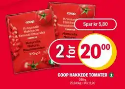 Coop Extra COOP HAKKEDE TOMATER, NOK 20 tilbud