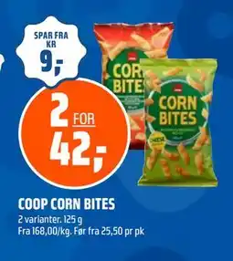 Coop Obs COOP CORN BITES, NOK 42 tilbud