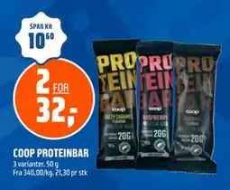 Coop Obs COOP PROTEINBAR, NOK 32 tilbud
