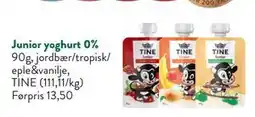 Jacobs Junior yoghurt 0%, NOK 10 tilbud