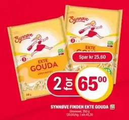 Coop Extra SYNNØVE FINDEN EKTE GOUDA, NOK 65 tilbud