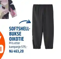 Coop Obs SOFTSHELLBUKSE OIKOTIE, NOK 463.2 tilbud
