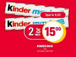 Coop Extra KINDER MAXI, NOK 15 tilbud