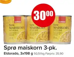Spar Sprø maiskorn 3-pk tilbud