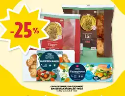 Coop Prix Coop Hjertekaker/coop fiskepinner/ den stolte hane kyllinglår/-vinger tilbud