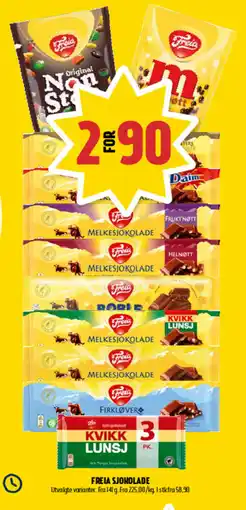 Coop Prix Freia sjokolade tilbud