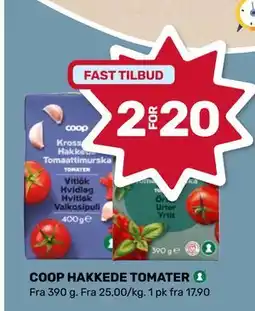 Matkroken COOP HAKKEDE TOMATER, NOK 20 tilbud