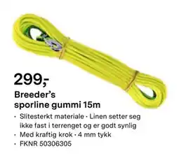 Felleskjøpet Breeder’s sporline gummi 15m, NOK 299 tilbud