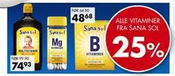Sparkjøp ALLE VITAMINER FRA SANA SOL tilbud