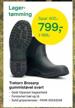 Felleskjøpet Tretorn Brosarp gummistøvel svart, NOK 799 tilbud