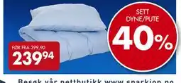Sparkjøp SETT DYNE/PUTE tilbud