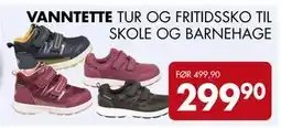 Sparkjøp TUR OG FRITIDSSKO TIL SKOLE OG BARNEHAGE, NOK 299.9 tilbud