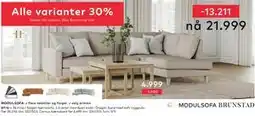 Skeidar Slogen hjørnesofa, NOK 21999 tilbud