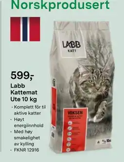 Felleskjøpet Labb Kattemat Ute 10 kg., NOK 599 tilbud