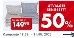 Sparkjøp UTVALGTE SENGESETT tilbud