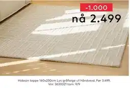 Skeidar Hobson teppe, NOK 2499 tilbud