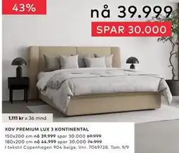 Skeidar XOV PREMIUM LUX 3 KONTINENTAL tilbud