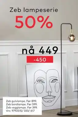 Skeidar Zeb gulvlampe, NOK 449 tilbud
