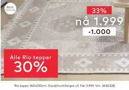 Skeidar Rio teppe, NOK 1999 tilbud