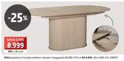 Bohus NOLA spisebord, NOK 8999 tilbud