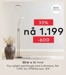Skeidar Fay uplight, NOK 1199 tilbud