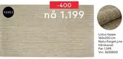 Skeidar Lotus teppe, NOK 1199 tilbud