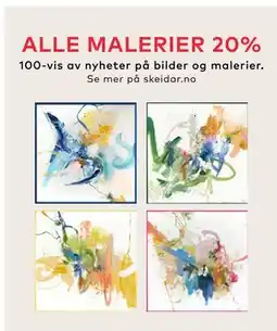 Skeidar ALLE MALERIER 20% tilbud