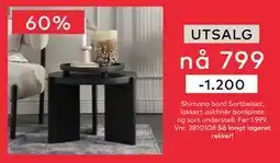 Skeidar Shimana bord, NOK 799 tilbud
