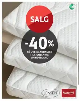 Bohus 40% PÅ OVERMADRASSER FRA JENSEN OG WONDERLAND tilbud