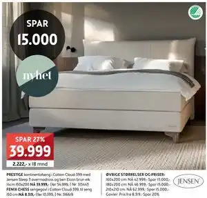Bohus PRESTIGE kontinentalseng tilbud
