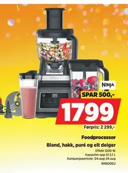 POWER Foodprocessor, NOK 1799 tilbud