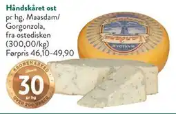 Jacobs Håndskåret ost pr hg, Maasdam/, NOK 30 tilbud