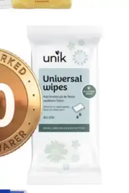 Jacobs Universal wipes, NOK 20 tilbud