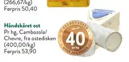 Jacobs Håndskåret ost, NOK 40 tilbud