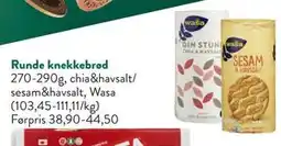 Jacobs Runde knekkebrød, NOK 30 tilbud
