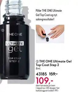 Oriflame THE ONE Ultimate Gel Top Coat Step 2 tilbud