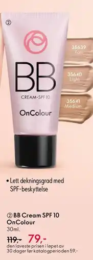 Oriflame BB Cream SPF 10 OnColour tilbud