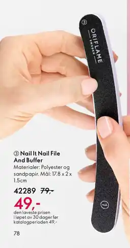 Oriflame Nail It Nail File And Buffer tilbud