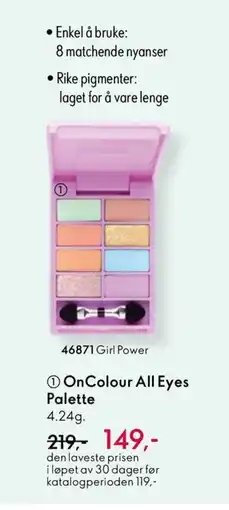 Oriflame On Colour All Eyes Palette tilbud
