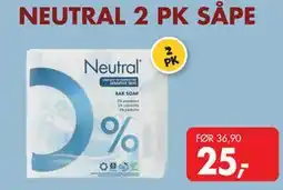 Sparkjøp NEUTRAL 2 PK SÅPE, NOK 25 tilbud