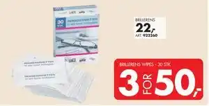 Sparkjøp BRILLERENS WIPES - 30 STK, NOK 50 tilbud