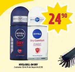 Coop Prix NIVEA ROLL-ON DRY, NOK 24.9 tilbud